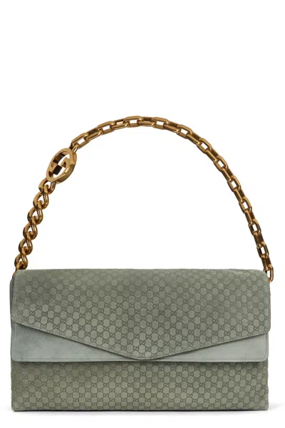 Gucci Shoulder Bag With Chain Large Size In Green