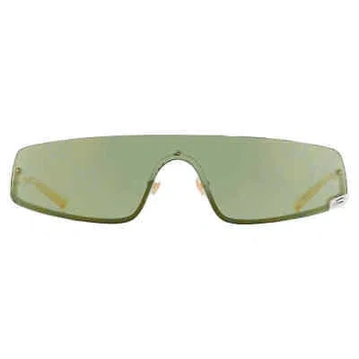 Pre-owned Gucci Green Logo Shield Unisex Sunglasses Gg1561s 003 99 Gg1561s 003 99