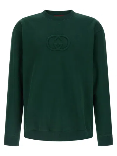 GUCCI MEN GREEN LOGO SWEATSHIRT, XL LUXURY SWEATERS & KNITWEAR FOR MEN DARVEYS