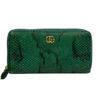 Pre-owned Gucci Green Long Wallet (bi-fold) ()