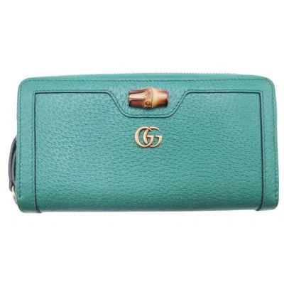 Pre-owned Gucci Green Long Wallet (bi-fold) ()