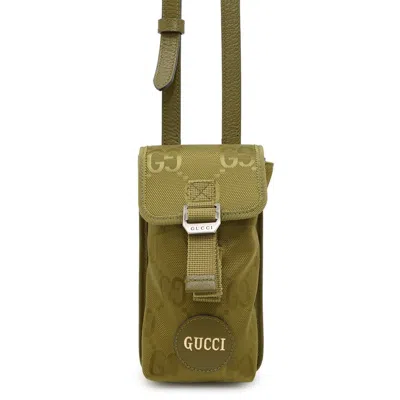 Pre-owned Gucci Green Nylon Leather Shoulder Bag ()