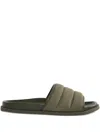 Gucci Green Open Toe Slides In Green