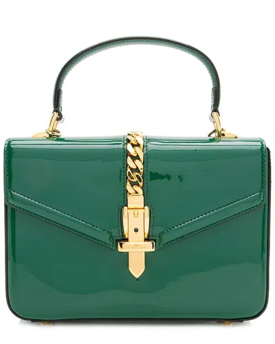 Gucci Green Patent Leather Sylvie 1969 Mini Top Handle (authentic Pre-loved)