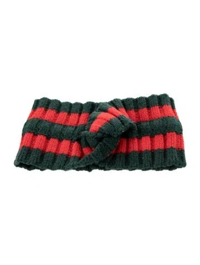 Pre-owned Gucci Green Patterned Head Band