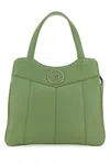 Gucci Small Structured Leather Handbag With Top Handles In Green