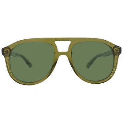 Pre-owned Gucci Green Pilot Men's Sunglasses Gg1320s 003 54 Gg1320s 003 54