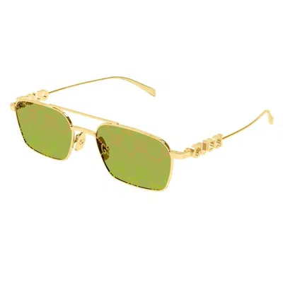 Gucci Green Pilot Unisex Sunglasses Gg1804s 002 54