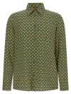Gucci Allover Print Long Sleeve Horsebit Shirt In Animal Print