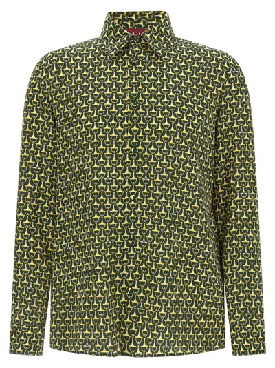 GUCCI MEN GREEN PRINTED SHIRT, XXL LUXURY SHIRTS FOR MEN DARVEYS