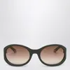 Gucci Round Sunglasses In Green