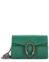 Gucci Green Sheep Leather Dionysus Bag Super Mini (authentic Pre-loved) In Green