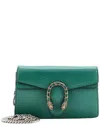 Gucci Green Sheep Leather Dionysus Bag Super Mini (authentic Pre-loved)