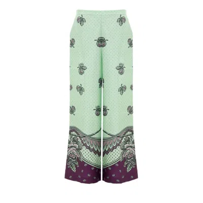 Gucci Green Silk Pant