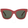 GUCCI GUCCI GREEN SQUARE LADIES SUNGLASSES GG1082S 004 52