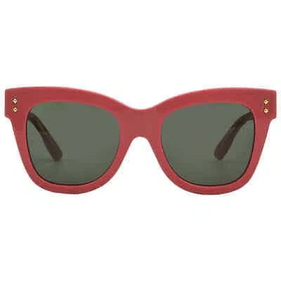 Pre-owned Gucci Green Square Ladies Sunglasses Gg1082s 004 52 Gg1082s 004 52