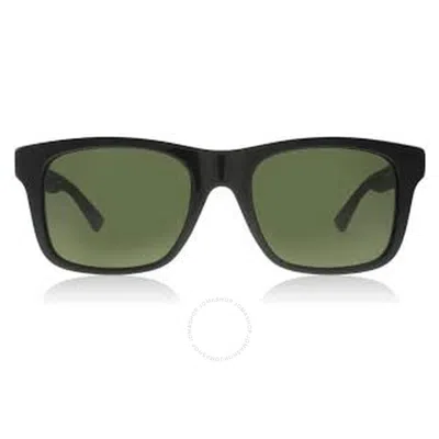 Gucci Green Square Men's Sunglasses Gg0008s 001 53 In Black / Green