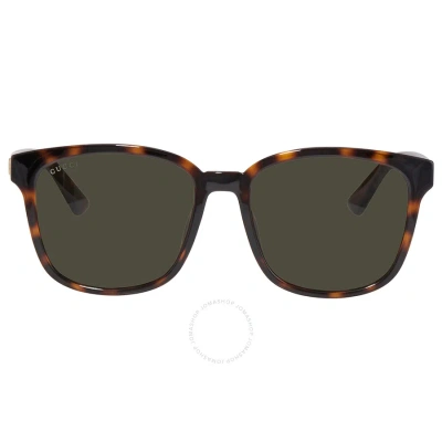 Gucci Open Box -  Green Square Men's Sunglasses Gg0637sk 002 56
