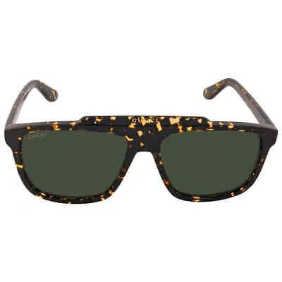 Pre-owned Gucci Green Square Men's Sunglasses Gg1039s 002 58 Gg1039s 002 58
