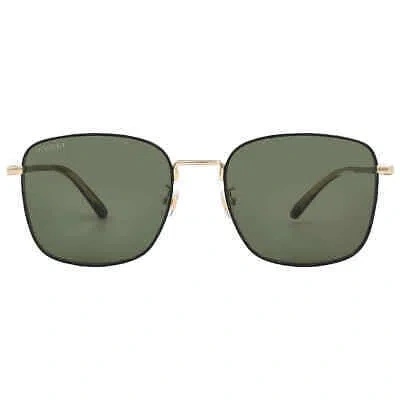 Pre-owned Gucci Green Square Men's Sunglasses Gg1350s 003 58 Gg1350s 003 58