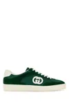 Gucci G75 Suede And Canvas Sneakers In Blue
