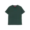 Gucci Women Cotton T-shirt With Gg Incrocio Logo Detail In Green