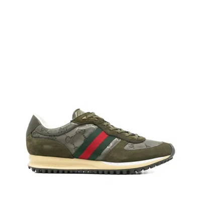 GUCCI GUCCI GREEN TRAINERS - LOW-TOPS MEN