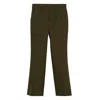 Gucci Gg Jacquard Cotton-blend Bootcut Pants In Green
