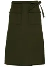 Gucci Wrap Maxi Skirt In Green