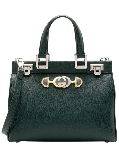 Pre-owned Gucci Green Zumi Small Tote (authentic Pre-loved)