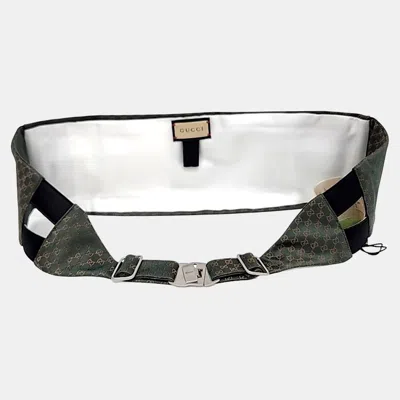 Pre-owned Gucci Green/multicolor Silk Bow Tie