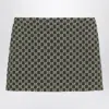 Gucci Gg Pattern Mini Skirt In Green