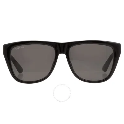 Gucci Grey Browline Men's Sunglasses Gg1345s 001 57 In Black