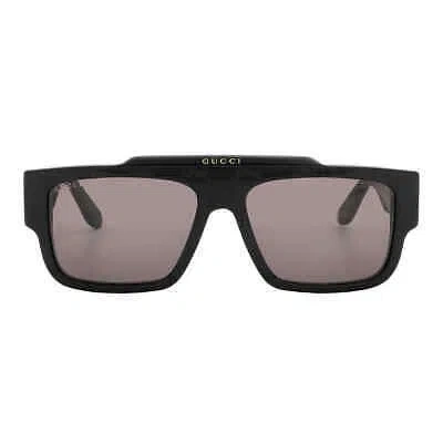 Pre-owned Gucci Grey Browline Men's Sunglasses Gg1460s 006 56 Gg1460s 006 56 In Gray