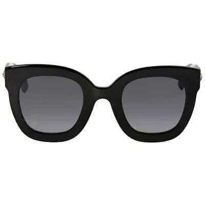 Pre-owned Gucci Grey Butterfly Ladies Sunglasses Gg0208s 001 49 Gg0208s 001 49 In Gray