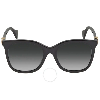 Gucci Grey Butterfly Ladies Sunglasses Gg1071s 001 55 In Black / Grey