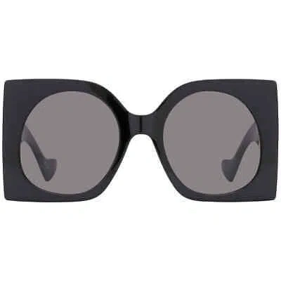 Pre-owned Gucci Grey Butterfly Ladies Sunglasses Gg1254s 001 55 Gg1254s 001 55 In Gray