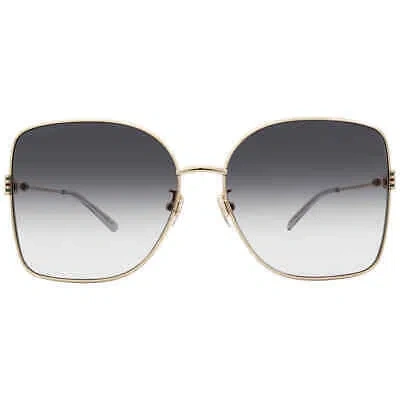 Pre-owned Gucci Grey Butterfly Ladies Sunglasses Gg1282sa 002 62 Gg1282sa 002 62 In Gray