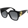 Gucci Gg1407s 001 Butterfly Sunglasses In Grey