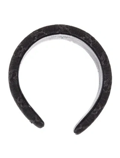 Pre-owned Gucci Grey Canvas Head Band