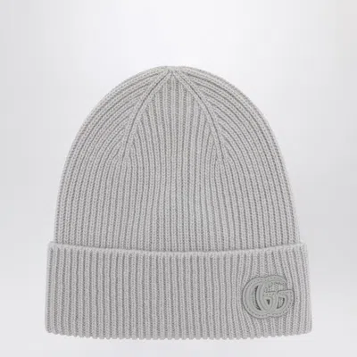 GUCCI GUCCI GREY CASHMERE BEANIE