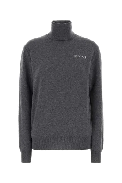 GUCCI GUCCI GREY CASHMERE SWEATER