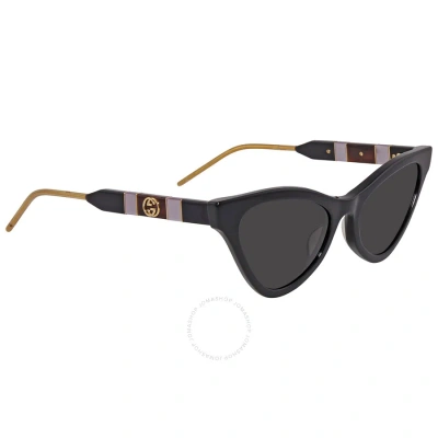 Gucci Grey Cat-eye Ladies Sunglasses Gg0597s-001 55
