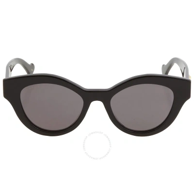 Gucci Grey Cat Eye Ladies Sunglasses Gg0957s 002 51 In Black / Grey