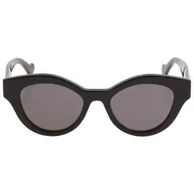 Pre-owned Gucci Grey Cat Eye Ladies Sunglasses Gg0957s 002 51 Gg0957s 002 51 In Gray