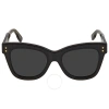 Gucci Gg1082s 001 Butterfly Sunglasses In Black / Grey