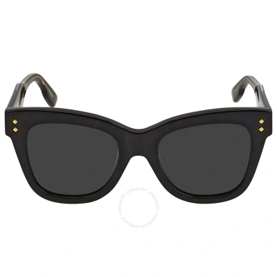 Gucci Grey Cat Eye Ladies Sunglasses Gg1082s 001 52 In Black / Grey