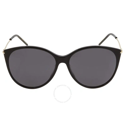 Gucci Grey Cat Eye Ladies Sunglasses Gg1268s 001 58 In Black / Grey