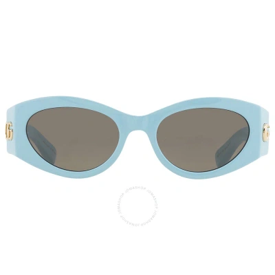 Gucci Grey Cat Eye Ladies Sunglasses Gg1401s 004 53 In Blue / Grey