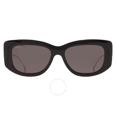 Gucci Grey Cat Eye Ladies Sunglasses Gg1566s 001 55 In Black